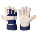 LINCOLN WELDING GLOVE LEATHER-BLUE CUFF