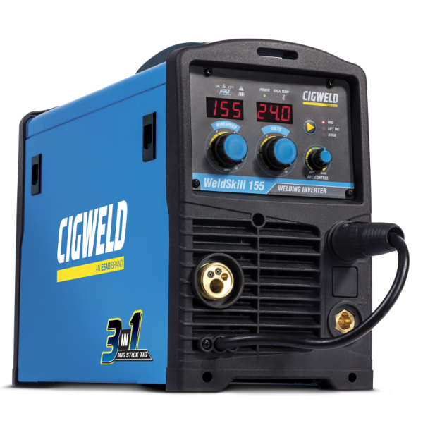 CIGWELD - WeldSkill 155, 3-IN-1, MIG, TIG, Stick, 240v/10A "Run-out Model"