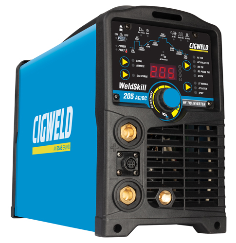 CIGWELD - WeldSkill 205AC/DC Inverter Plant w Accessories 240V/15A