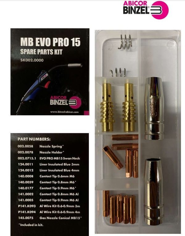 BINZEL MIG TORCH Spare Parts Kit EVO PRO MB15-SK002.0000