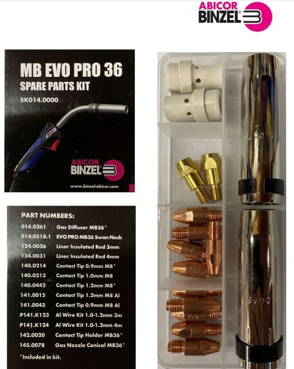 BINZEL MIG TORCH Spares Part Kit EVO PRO MB36-SK014.0000