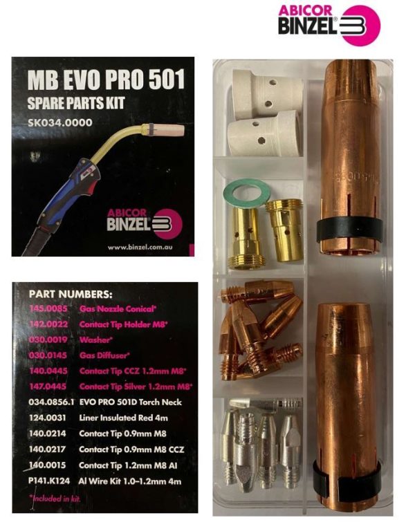 BINZEL MIG TORCH Spares Part Kit EVO PRO MB501-SK034.0000